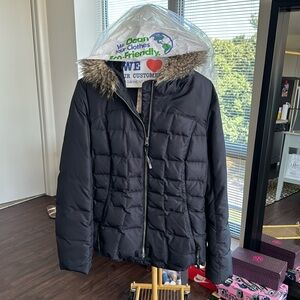 Size XL Tall, Black, Eddie Bauer - runs slimmer.